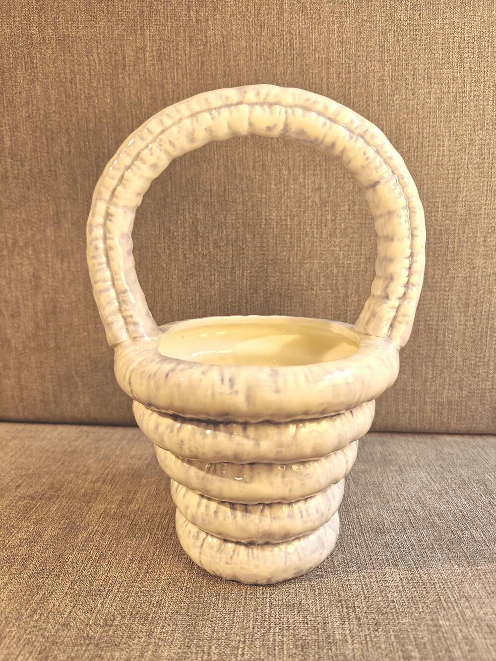 Vintage Sittre Ceramic Basket | Planter Decor | Dated 1985